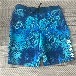 Hurley Blue Floral Swim Shorts